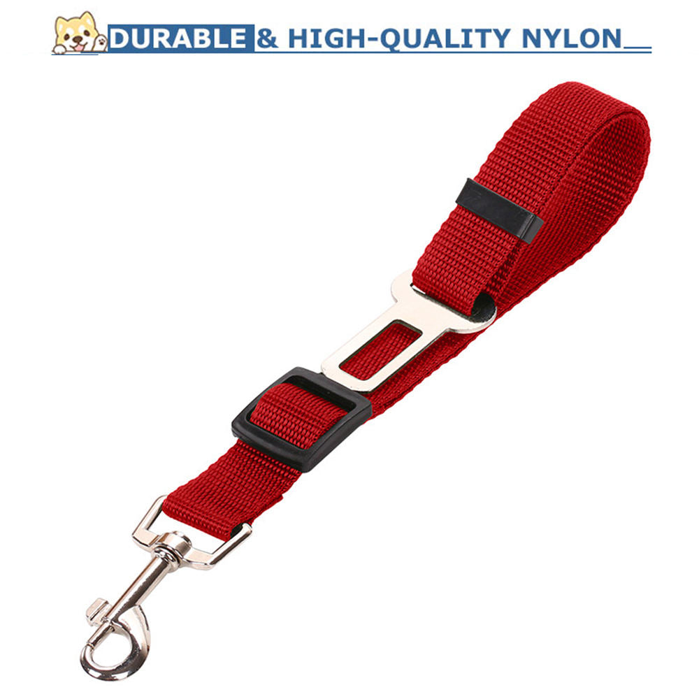 Dog Car Safety Leash - Adjustable Seat Belt Restraint for Travel