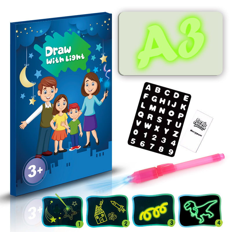 3D Magic LED Drawing Board - Glow Art Sketchpad for Kids