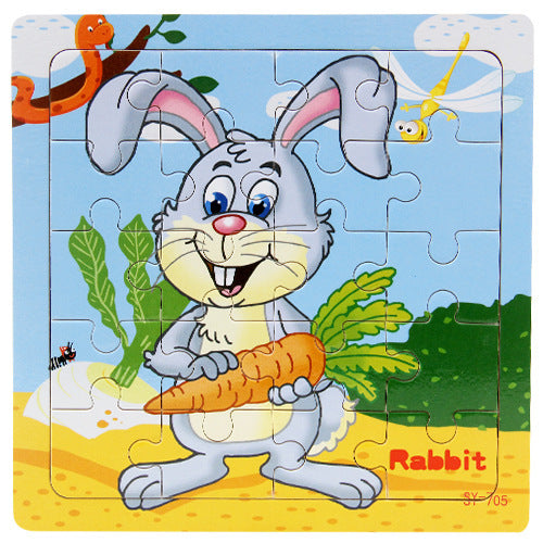 Wooden Animal Puzzle - Farm Animal Jigsaw Learning Toy for Toddlers