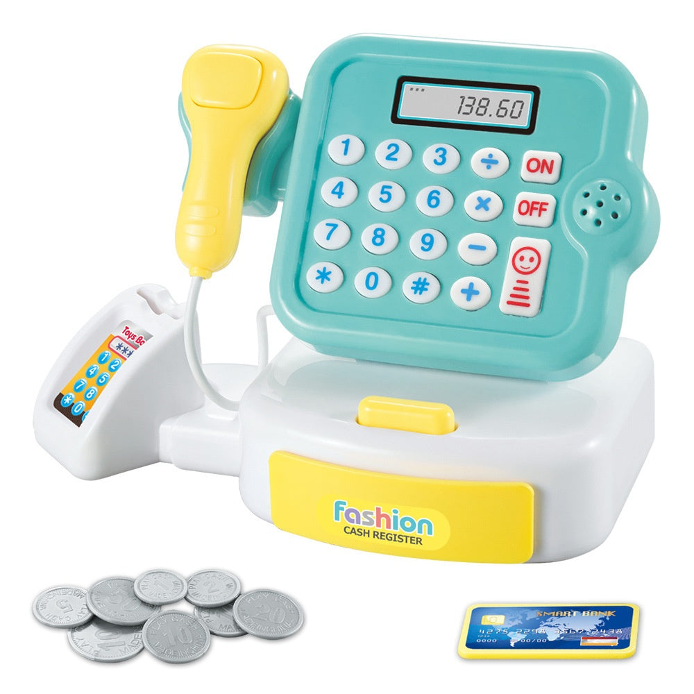 Kids Toy Cash Register - Pretend Play Supermarket Checkout Set