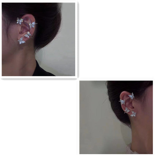 Butterfly Ear Cuff & Hook Earrings - Dainty Fashion Jewelry