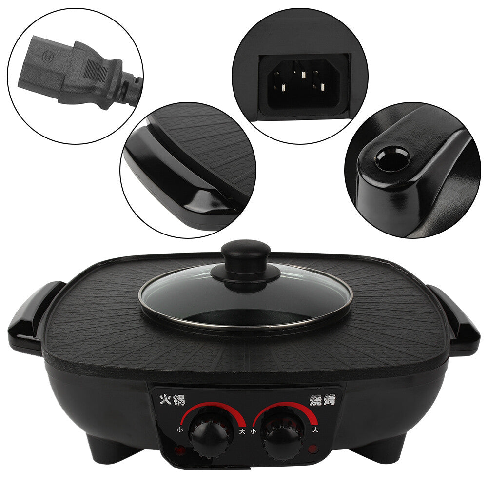 2 In 1 Electric Hot Pot BBQ Grill