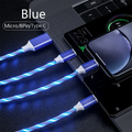3-in-1 LED Fast Charging Cable - USB-C, Micro & Lightning Charger Cord