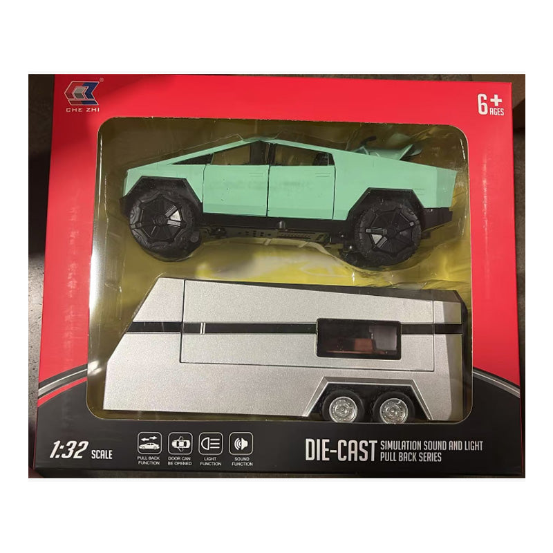 Diecast Pull-Back Pickup Truck - Metal Toy Car for Kids Ages 3-8