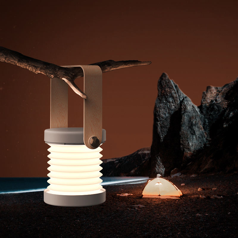 Foldable LED Night Light & Reading Lamp - Rechargeable Touch Lantern