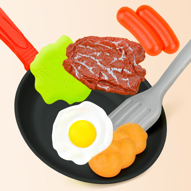 Kids Play Kitchen Food Set - Pretend Cooking Playset for Little Chefs