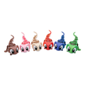 3D Printed Articulated Bearded Dragon Set - 6 Flexible Fidget Lizards Mixed Colors
