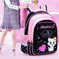 Kids School Backpack - Cute Cat Print Lightweight Bookbag for Boys & Girls