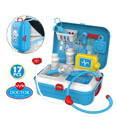 Kids Doctor Play Set - 17-Piece Pretend Medical Kit with Backpack
