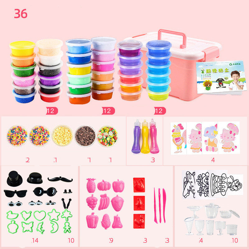 36-Color Super Light Clay Set - Air-Dry Modeling Dough for Kids DIY Crafts