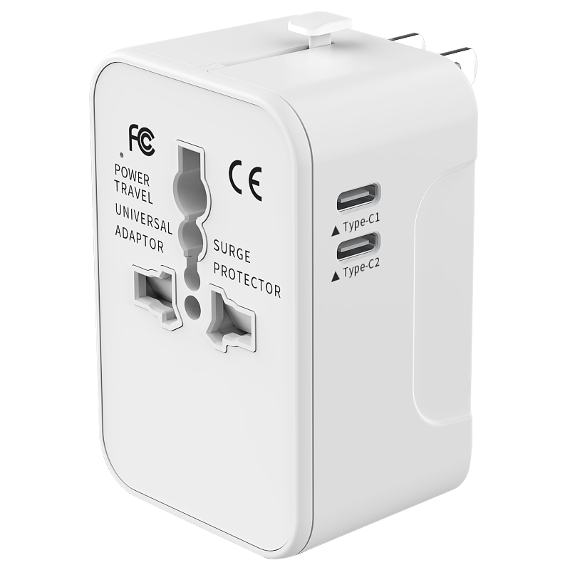 Universal International Travel Adapter - All-in-One Worldwide Power Plug with USB