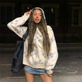 Stars Printed Zipper Hooded Cardigan Couple Fashion Outerwear