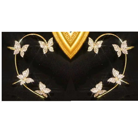 Butterfly Ear Cuff & Hook Earrings - Dainty Fashion Jewelry
