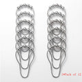 Shower Curtain Hooks - Set of 12 Rustproof Double-Glide Rings for Bathroom
