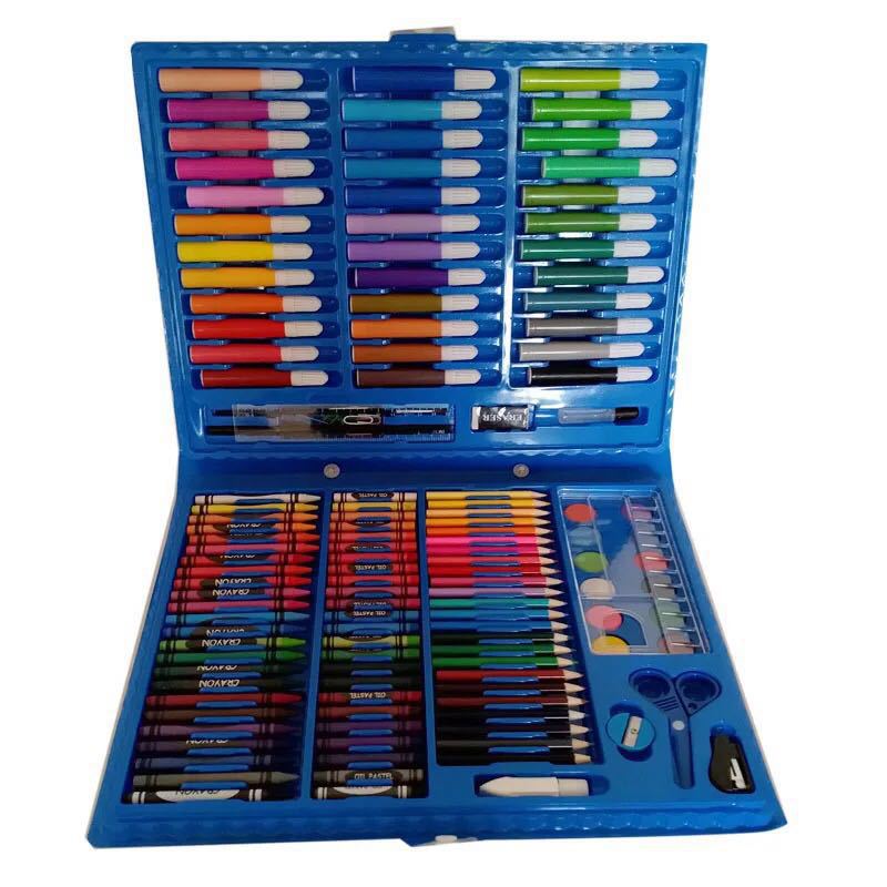 Kids Art Set (150 Pcs) - Complete Drawing Kit with Crayons, Markers & Paints