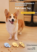 Fish-Shaped Dog Treat Dispenser - Silicone Slow Feeder Boredom-Buster Toy