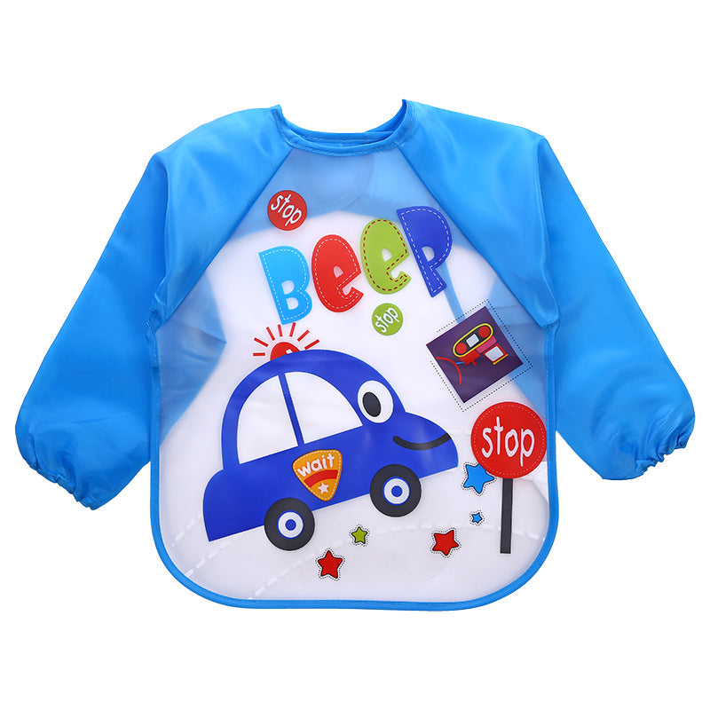 Kids Art Smock - Long-Sleeve Waterproof Painting Apron for Children