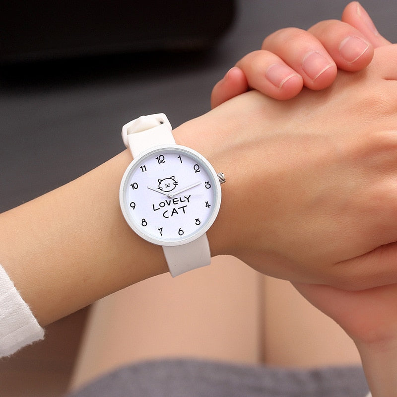 Kids Cartoon Watch - Candy Color Silicone Quartz Wristwatch for Children