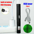 High-Power Green Laser Pointer - USB Rechargeable Pen for Presentations & Astronomy