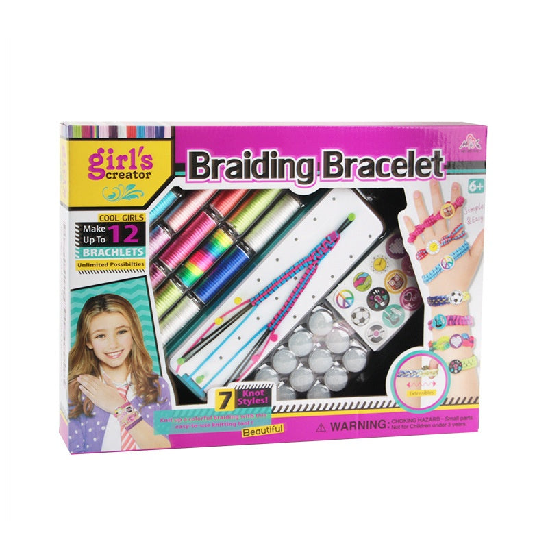 Kids DIY Friendship Bracelet Making Kit - Elastic Bead Weaving Craft Set for Girls