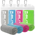 Cooling Towel (4-Pack) - Instant Cool Neck Towels for Gym, Running, Golf & Outdoor Sports