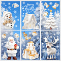 Nepfaivy Christmas Window Stickers Reusable 190Pcs