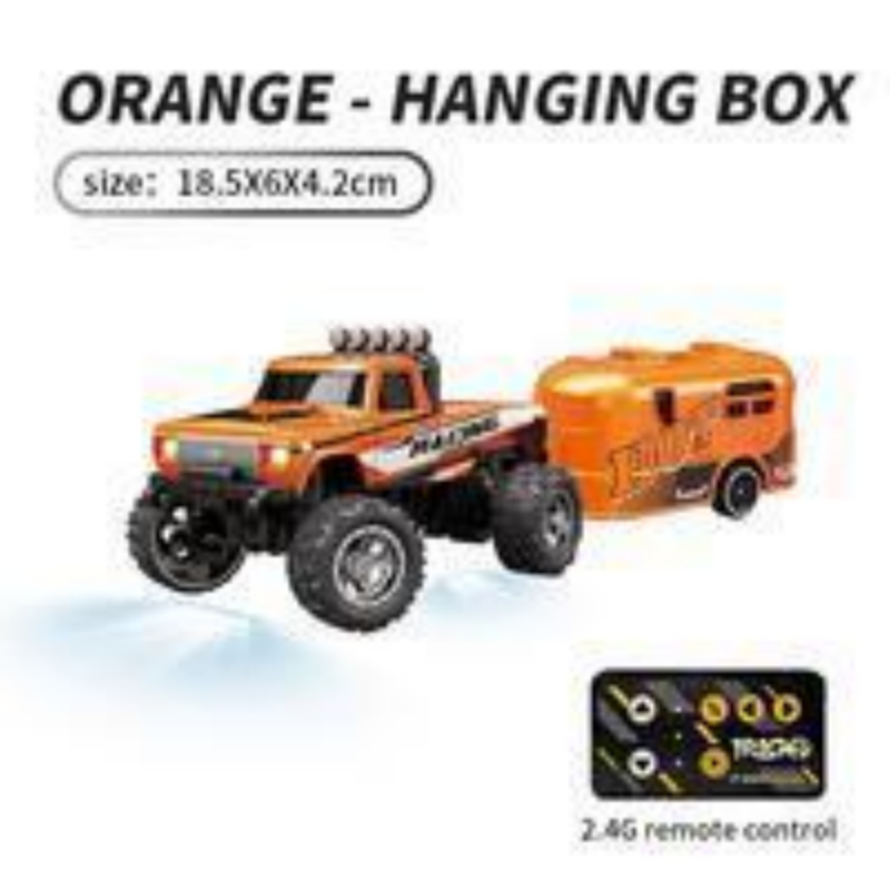 Mini RC Buggy with Trailer - Remote Control Off-Road Car for Kids