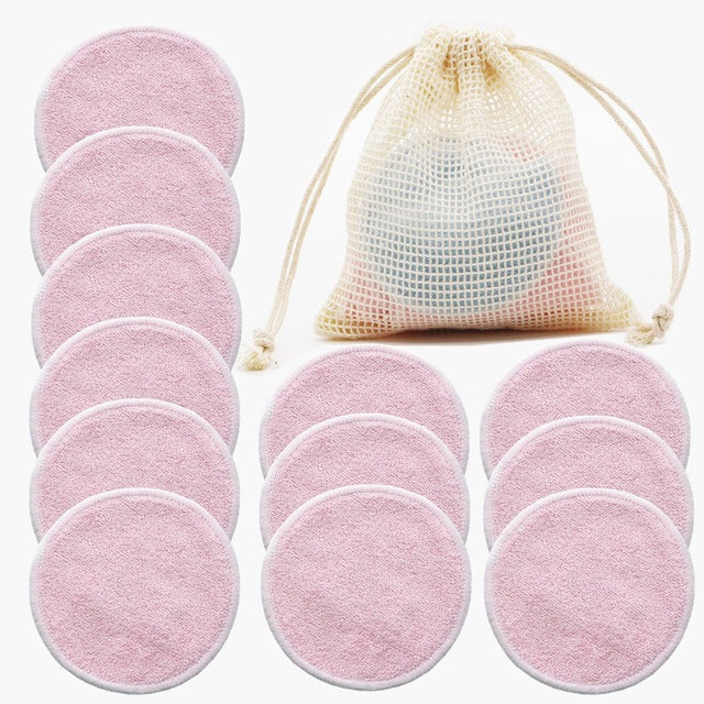 Reusable Makeup Remover Pads (12-Pack) — Washable Cotton Rounds