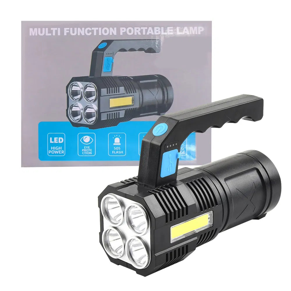 Rechargeable LED Camping Flashlight - Ultra-Bright Portable Work & Outdoor Light