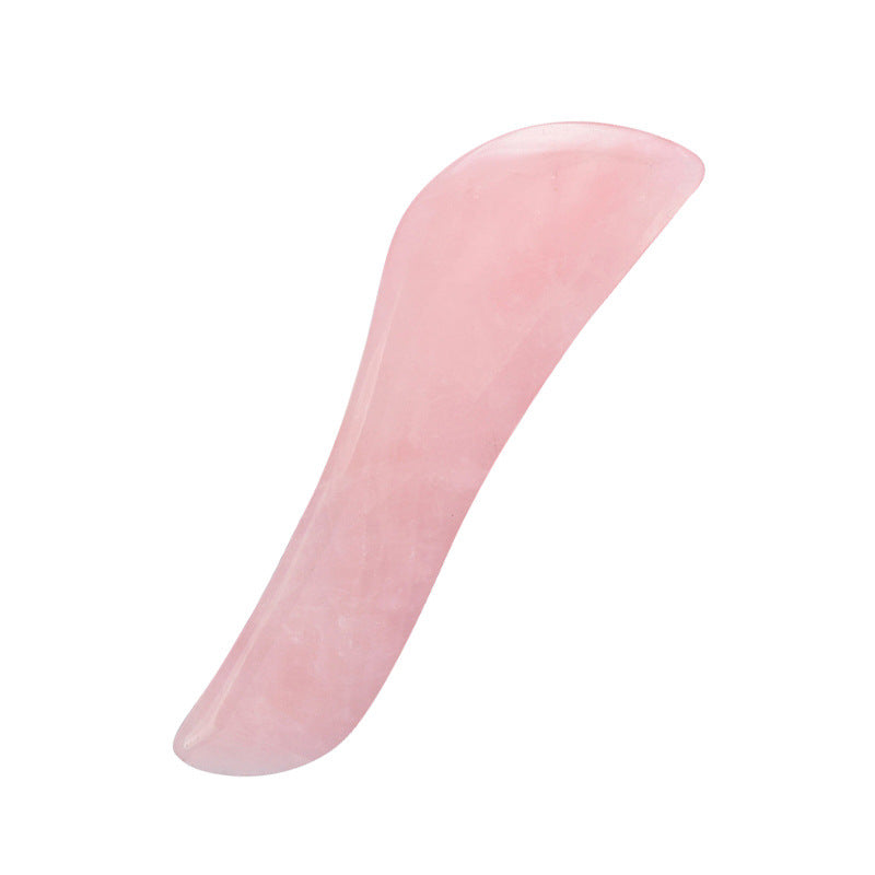 Natural Stone Facial Massage Board (Gua Sha, Rose Quartz)
