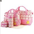 5PCS Baby Nappy Diaper Bags Set Mummy Diaper Shoulder Bags W