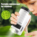 Kids Handheld Microscope - Portable HD Science Microscope with LED Light
