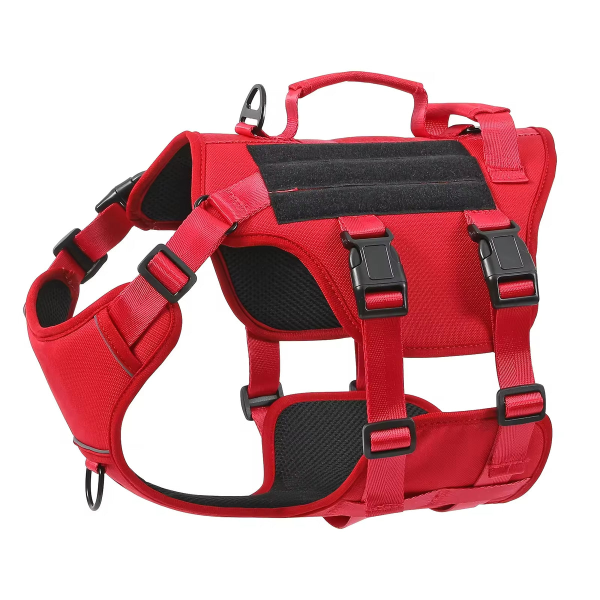 Tactical Service Dog Harness - No-Pull Reflective Vest with Dual Handles for Large Dogs