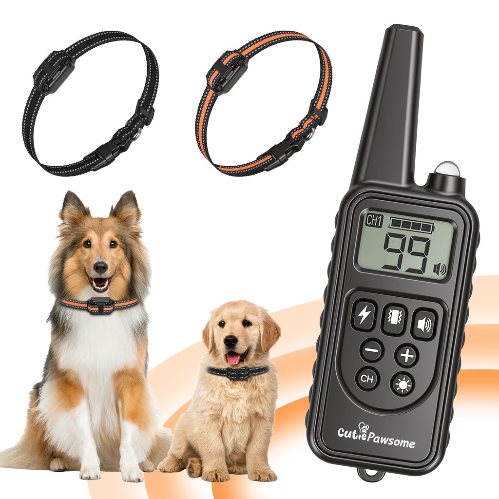 Remote Dog Training Collar - Rechargeable E-Collar with Beep, Vibration & Range Control