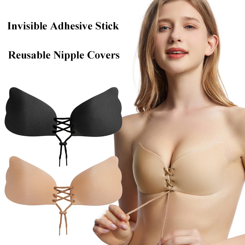 Invisible Adhesive Push-Up Bra - Strapless Backless Sticky Bra