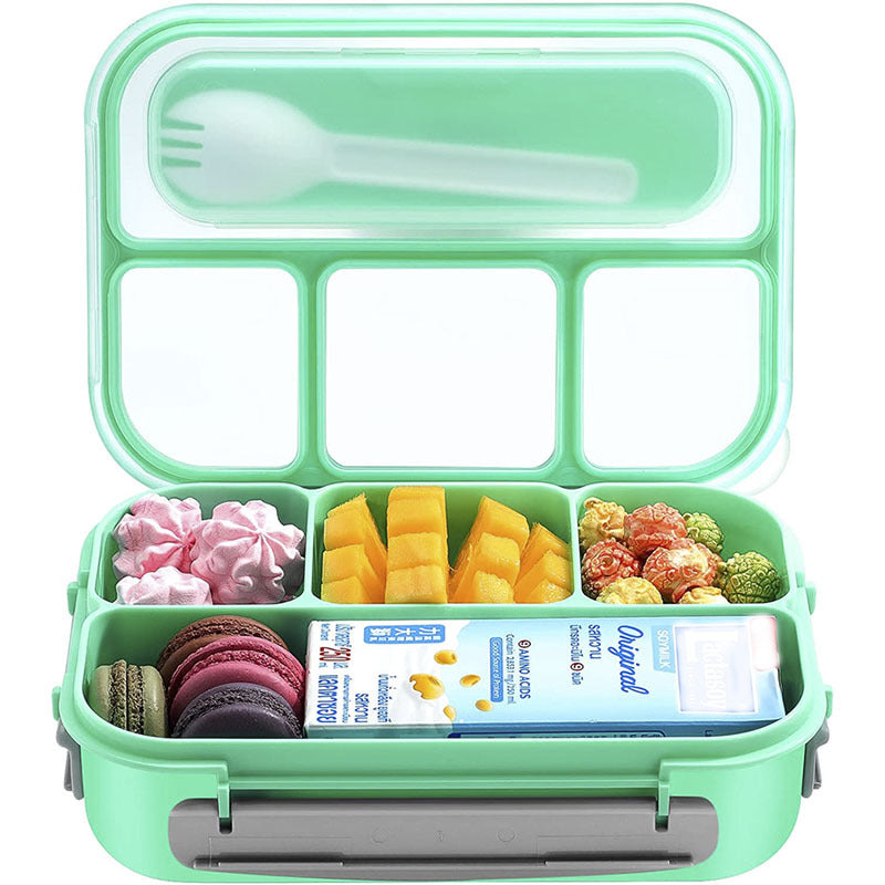 Kids Bento Lunch Box (1.3L) - Leak-Proof Divided Food Container for School
