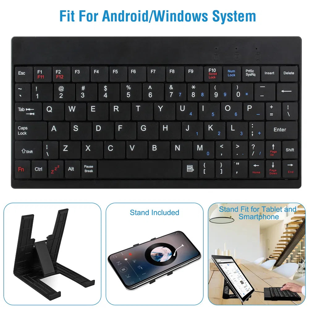 Mini Portable Wired Keyboard - Compact 80-Key USB Keyboard for Travel & Tight Spaces