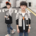 Kids Hooded Windbreaker Jacket - Lightweight Windproof Coat for Boys & Girls