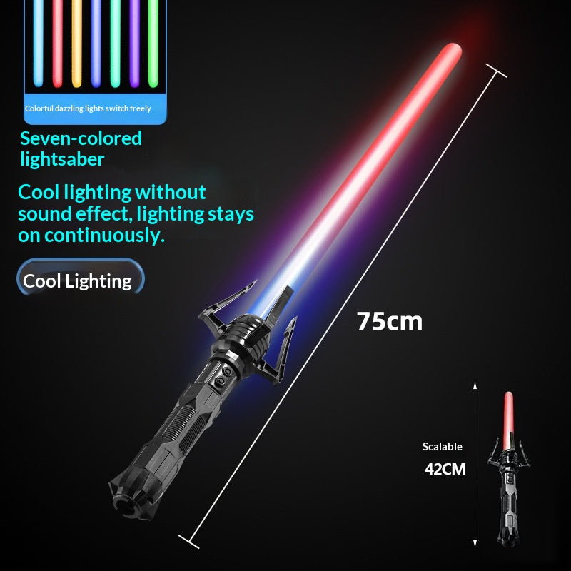 Retractable LED Laser Sword Toy for Kids - 7 Color Light Up