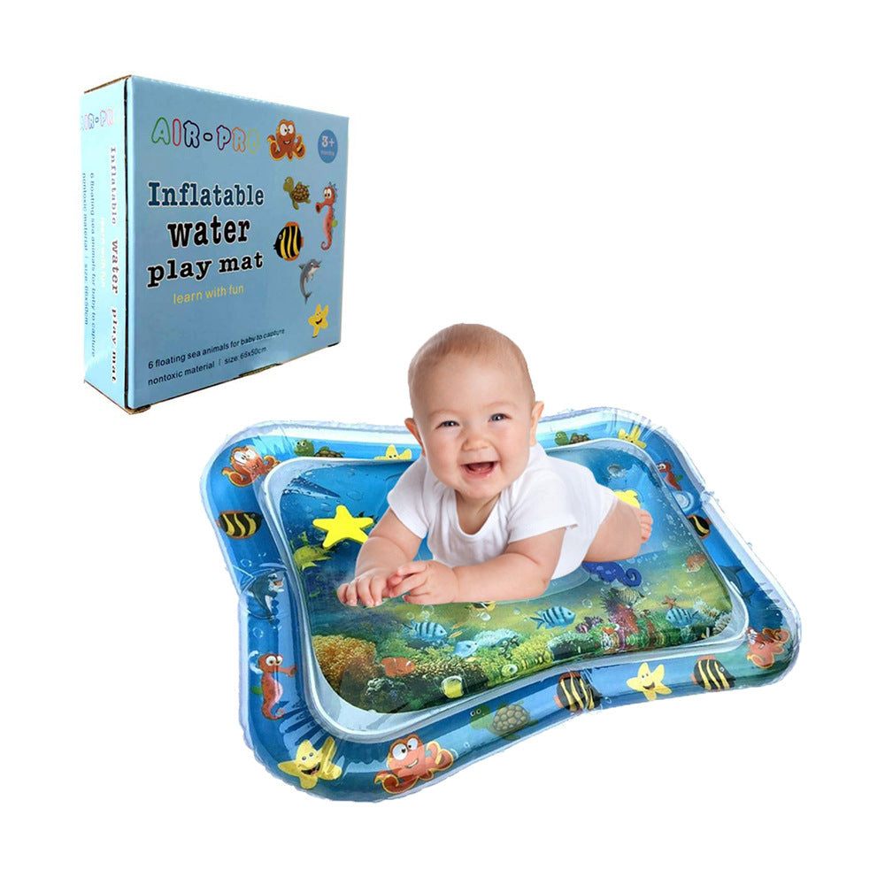 Baby Water Play Mat - Inflatable Tummy Time Sensory Mat for Infants
