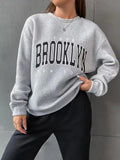 Women's Sweater Suit Hoodie Two-piece Pullover Letter Print 1898