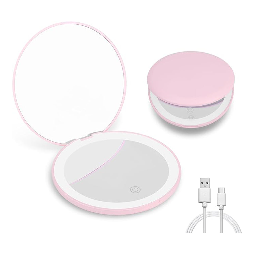 Travel Makeup Mirror With LED Light