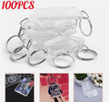 Blank Keyring Acrylic Plastic Passport Photo Key Rings