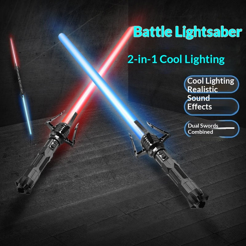 Retractable LED Laser Sword Toy for Kids - 7 Color Light Up
