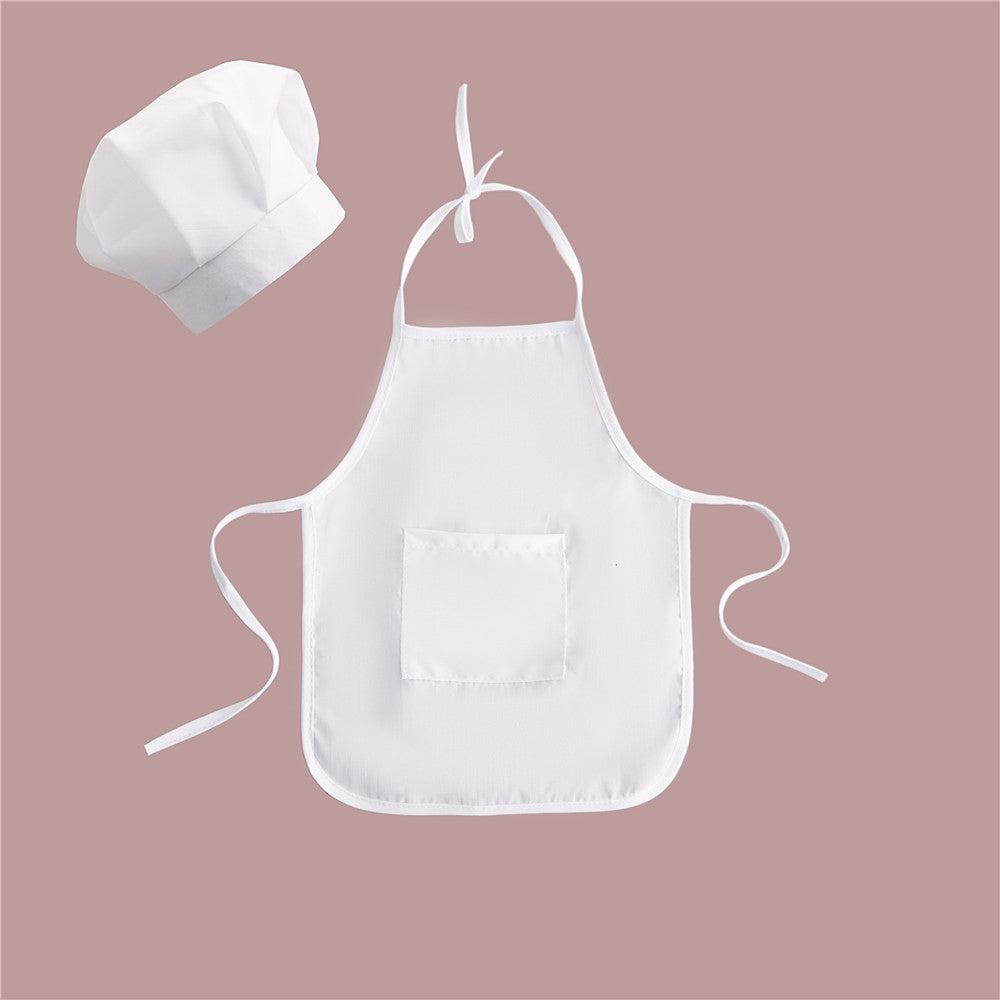Kids Chef Apron and Hat Set - Little Cook Costume for Baking and Play