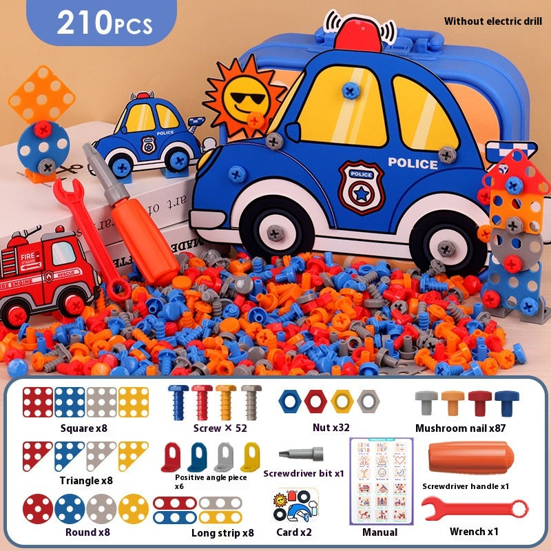 Kids Toy Tool Set with Working Electric Drill - Take-Apart Building Toy