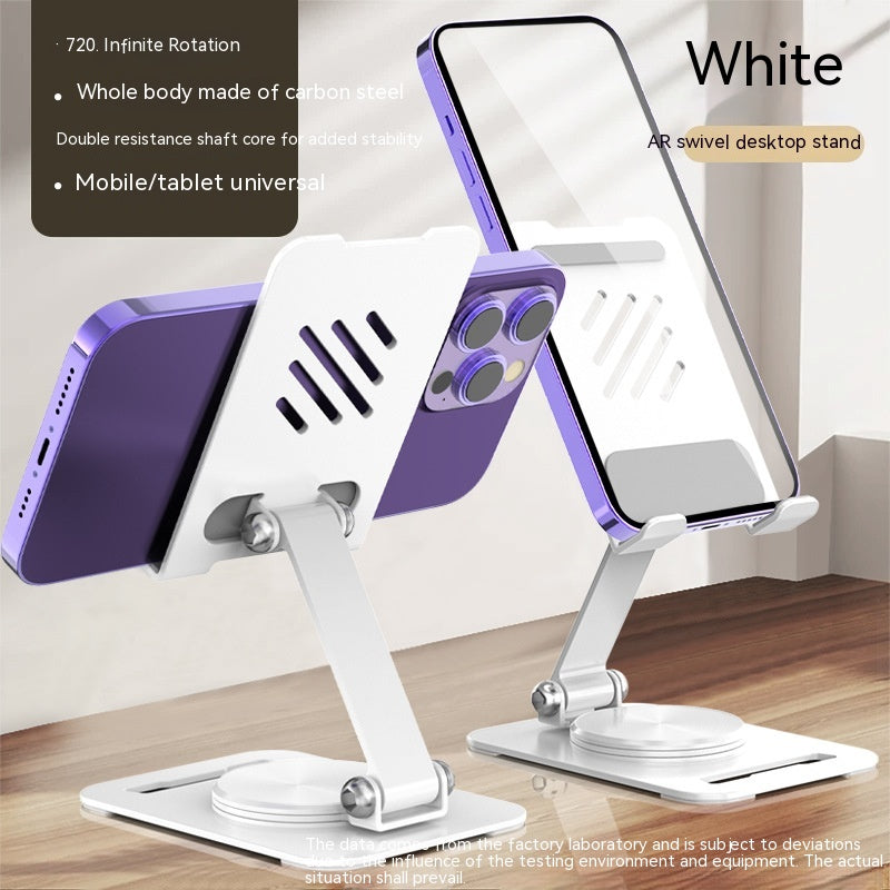 360 Foldable Metal Phone & Tablet Stand — Adjustable Desk Holder