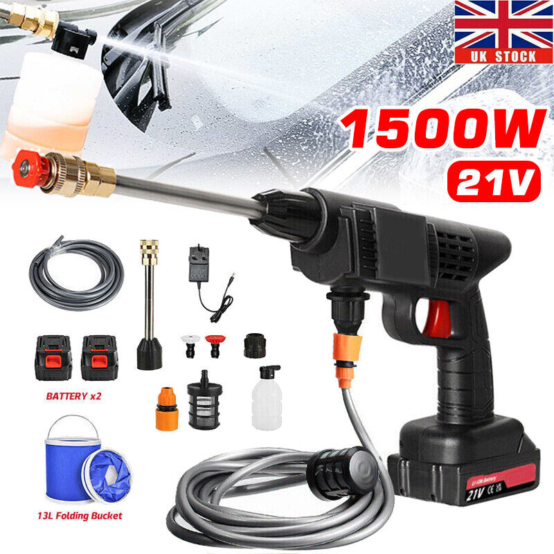 2 Battery Portable Cordless Car High Pressure Washer Jet