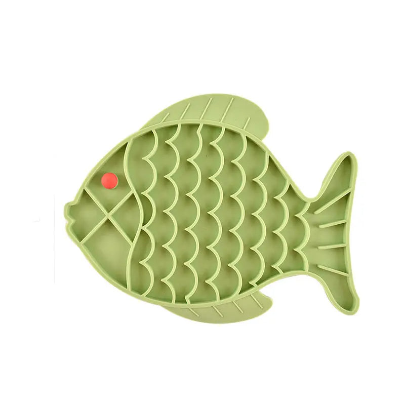 Green dog lick mat slow feeder