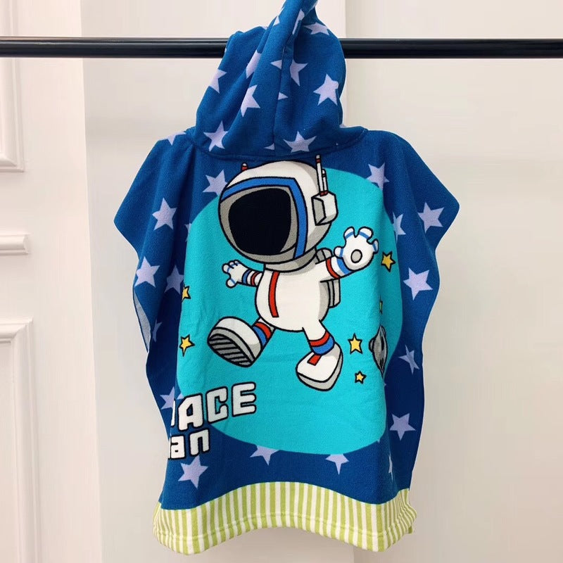 Kids Hooded Bath Towel - Microfiber Quick-Dry Cape